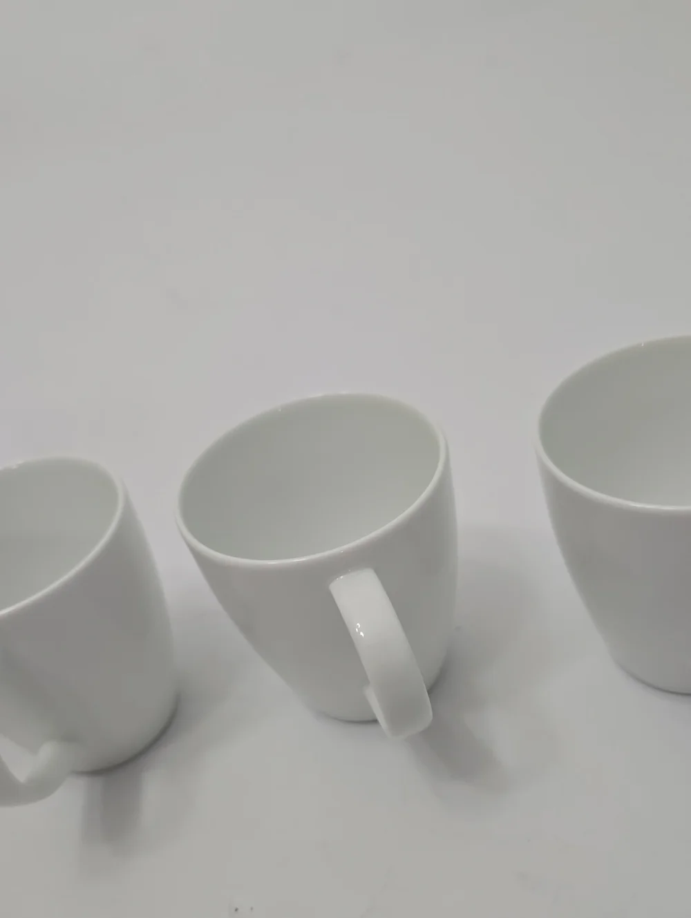 Crate & Barrel Set Of 7 Porcelain White Small Espresso Cups